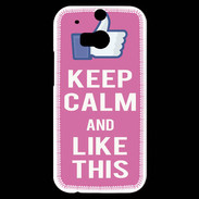 Coque HTC One M8s Keep Calm Like This Rose