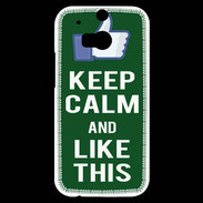 Coque HTC One M8s Keep Calm Like This Vert