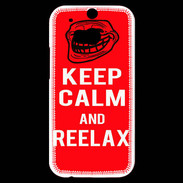 Coque HTC One M8s Keep Calm Reelax Rouge