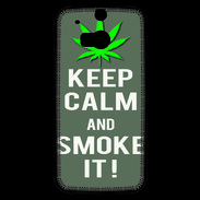 Coque HTC One M8s Keep Calm Smoke it Gris