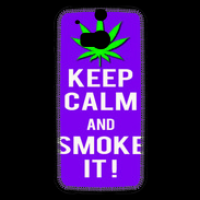 Coque HTC One M8s Keep Calm Smoke it Violet