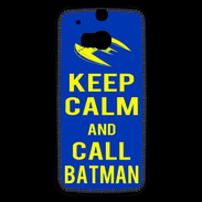 Coque HTC One M8s Keep Calm Batman Bleu