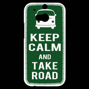 Coque HTC One M8s Keep Calm Take road Vert