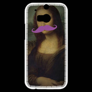 Coque HTC One M8s Moustache Mona Lisa