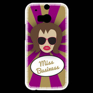Coque HTC One M8s Miss business Chatain