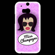 Coque HTC One M8s Miss Champagne Brune