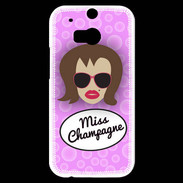 Coque HTC One M8s Miss Champagne Chatain