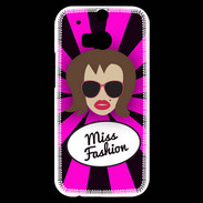 Coque HTC One M8s Miss Fashion Chatain
