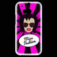 Coque HTC One M8s Miss Fashion Brune