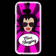 Coque HTC One M8s Miss Shopping Brune
