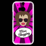 Coque HTC One M8s Miss Shopping Chatain