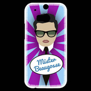 Coque HTC One M8s Mister Beau gosse Brun