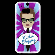 Coque HTC One M8s Mister Shopping Chatain