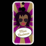 Coque HTC One M8s Miss business Black
