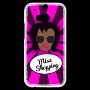 Coque HTC One M8s Miss Shopping Black