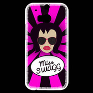 Coque HTC One M8s Miss Swag Brune