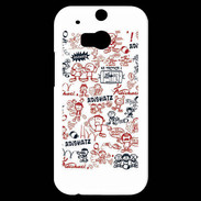 Coque HTC One M8s Adishatz All Over Rugby