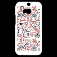 Coque HTC One M8s Adishatz All Over Rugby YM