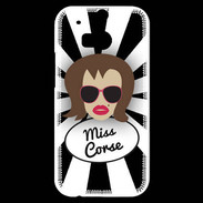 Coque HTC One M8s Miss Corse Chatain