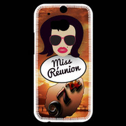 Coque HTC One M8s Miss Réunion Brune