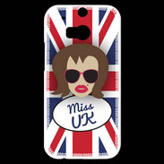 Coque HTC One M8s Miss UK Chatain