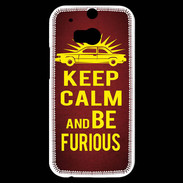 Coque HTC One M8s Keep Calm and Be Furious Rouge