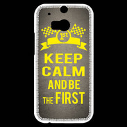 Coque HTC One M8s Keep Calm and Be the First Gris