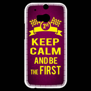 Coque HTC One M8s Keep Calm and Be the First Rose