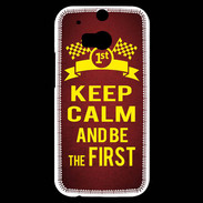Coque HTC One M8s Keep Calm and Be the First Rouge