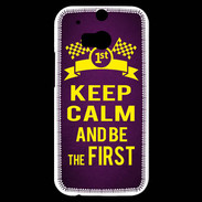 Coque HTC One M8s Keep Calm and Be the First Violet