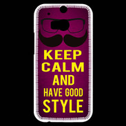 Coque HTC One M8s Keep Calm and Have a good Style Rose