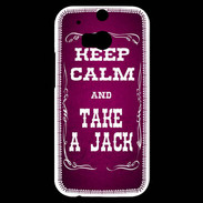 Coque HTC One M8s Keep Calm and Take Jack Rose