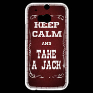 Coque HTC One M8s Keep Calm and Take Jack Rouge
