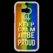 Coque HTC One M8s Keep Calm and Be proud Women Gay