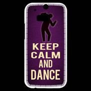 Coque HTC One M8s Keep Calm and Dance Violet