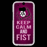 Coque HTC One M8s Keep Calm and Fist Rose