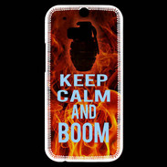 Coque HTC One M8s Keep Calm and Grenade