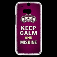 Coque HTC One M8s Keep Calm and Miskine Rose