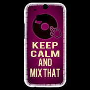 Coque HTC One M8s Keep Calm and Mix That Rose