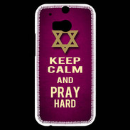 Coque HTC One M8s Keep Calm and Pray jewish Rose
