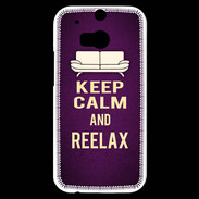 Coque HTC One M8s Keep Calm and Reelax Violet