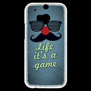 Coque HTC One M8s Life It's a game ZG