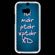 Coque HTC One M8s LOL MDR bleu ZG