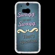Coque HTC One M8s Swag or Not bleu ZG