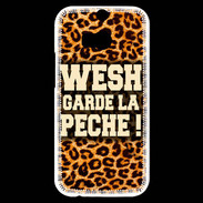 Coque HTC One M8s Wesh garde la pèche Léopard