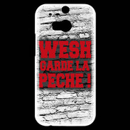 Coque HTC One M8s Wesh garde la pèche Rouge