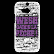 Coque HTC One M8s Wesh garde la pèche Violet