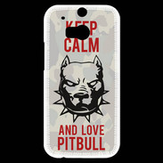 Coque HTC One M8s Keep calm pitbull 1 ZG