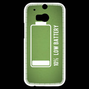 Coque HTC One M8s Low Battery vert ZG