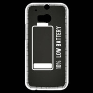 Coque HTC One M8s Low Battery noir ZG